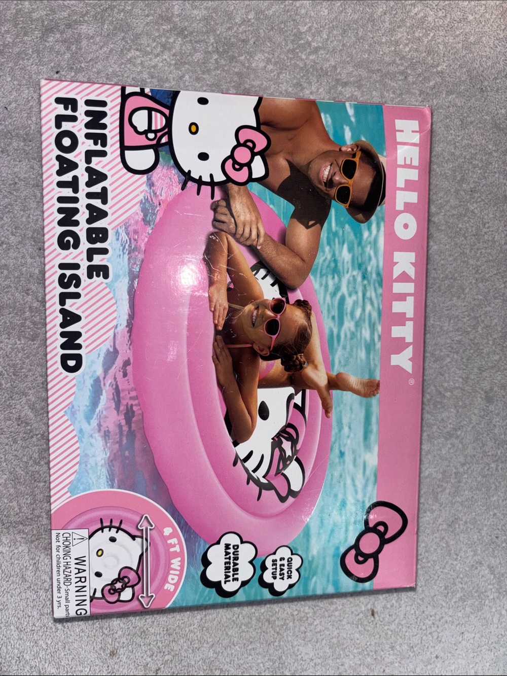 Hello Kitty Pink Inflatable Pool Island Float